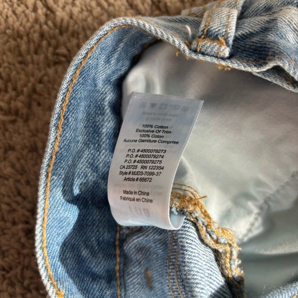 TNA Aritzia Testani Acid Wash Asymmetrical Mini Denim Skirt - Picture 7 of 7